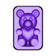 bearheart_x1_negative.stl Jelly Candy Molding Bear Heart - Gummy Mould
