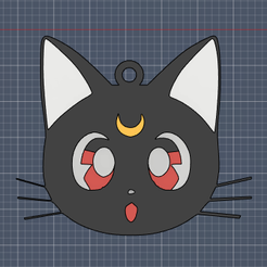imagen_2023-04-29_191027959.png STL file Luna-Moon , Sailormoon Keychain Ring・3D printer design to download