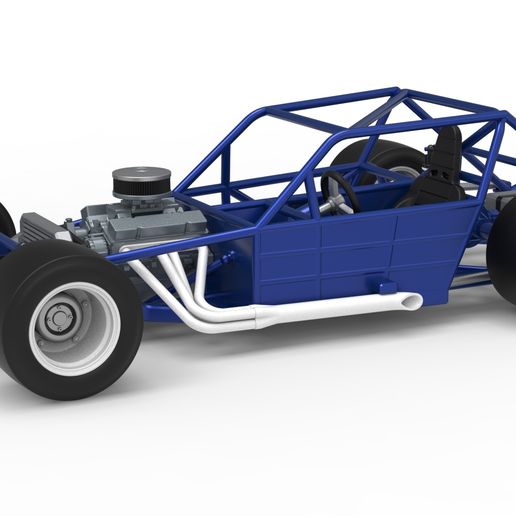 Vintage Asphalt Modified stock car Base V6 (1:25 Scale)