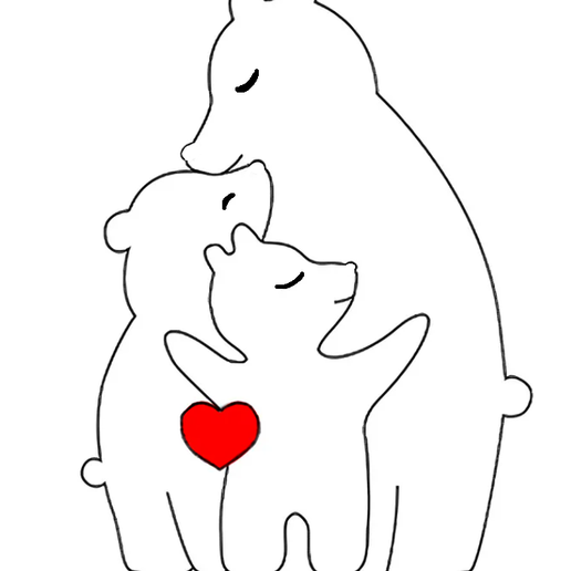 🐻 BEAR MAMA FAMILY 3 DECOR puzzle・ STL File for ・Cults