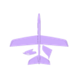 stratos_b_.stl Rubber band launched glider / Avión con lanzador de goma