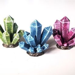 d05e5d818f6c4292bdc41c02ad974f83_preview_featured.jpg STL-Datei Crystal Cluster kostenlos・Design für 3D-Drucker zum herunterladen