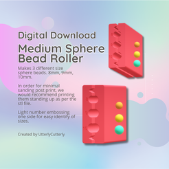 Cover-7.png 3D-Datei Medium Sphere Circle Polymer Clay Bead Roller STL - 3 verschiedene Größen- STL Digital File Download- Print Yourself Digital File・3D-druckbares Design zum Herunterladen