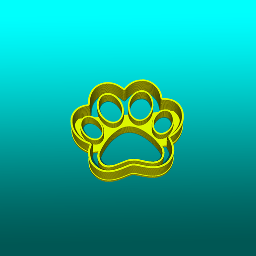 paw.png 用于 3D 打印机的.STL 设计--烘焙探险和独特美食的 3D 打印爪形饼干模