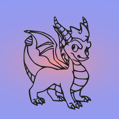 изображение_2022-06-11_134831829.png STL file Decorative mural, wall decoration, panno, little dragon・3D printing template to download