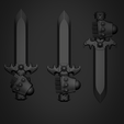 Misericordia.png Golden Janitor Weapon Bits - Shield and Sword