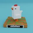 chicken-1.jpg Minecraft chicken model | STL file for 3D printing