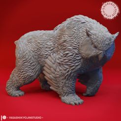 Owlbear_01.jpg Free STL file Owlbear - Tabletop Miniature・Template to download and 3D print