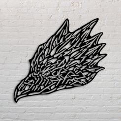 Radon_WallArt-2.jpg Fichier STL Art mural Godzilla Rodan・Design à télécharger et à imprimer en 3D