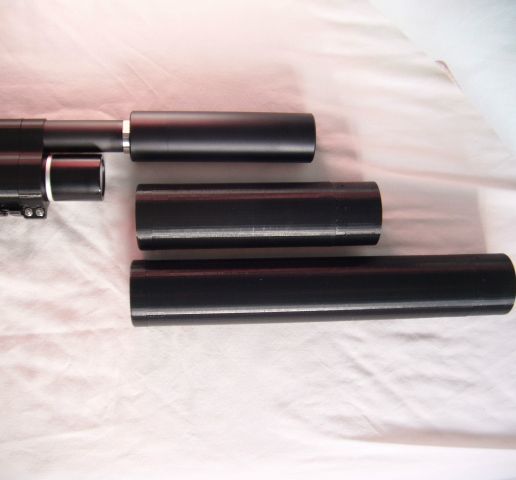 Air Rifle Silencer with 160mm and 260mm options .177 and .22