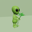 zr8.png Cute Alien Vase Pot - Miniature - STL Printable