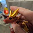 Baby-Kristallflügler-Drache, Cinderwing3D, bewegliches Flexi-Wackeltier, Druck an Ort und Stelle, Fantasy