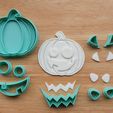Cookie-Cutter-Pumpkin-Multicutter.jpg Halloween Pumpkin Cookie Cutter - Spooky 3D Printed STL Multicutter - Ultra-Sharp Party Baking Jack-o-Lantern