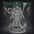 89.png Dark Warlock Sorceress STL – Hooded Female Witch Mage Miniature for DnD & Fantasy Tabletop (32mm / 75mm)