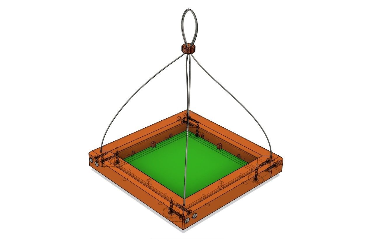 Download free STL file Hanging Bird Table • 3D printer design ・ Cults