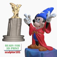 Fantasia-Mickey-Mouse-the-Sorcerer-Stone-Platform-1200x1200.jpg 3D-Datei Fanart Fantasia Mickey Mouse der Zauberer Rock und Basis・3D-Druck-Idee zum Herunterladen