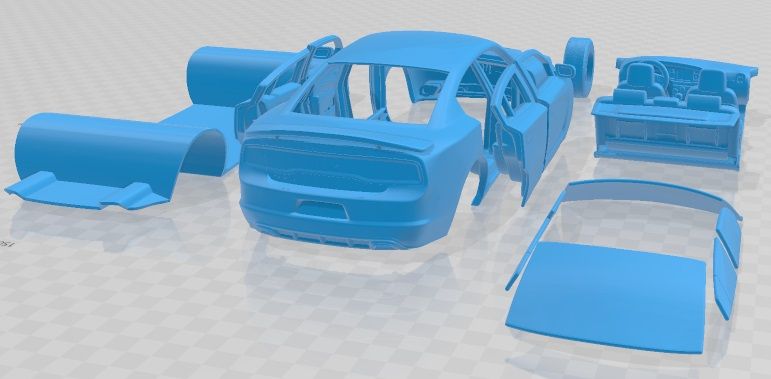 Dodge-Charger-LX-2011-Cristales-Separados-5.jpg Fichier 3D Dodge Charger LX 2011 Imprimable Car・Modèle à imprimer en 3D à télécharger, hora80
