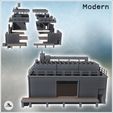 2.jpg Modern industrial building with roof access ladder, brick walls, and loading platform (14) - Modern WW2 WW1 World War Diaroma Wargaming RPG Mini Hobby