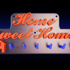 key_holder_Render.1151.png STL file Multi colour keychain or clothes hanger・Model to download and 3D print