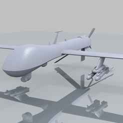 UAV.png Archivo STL UAV Drone figure・Objeto imprimible en 3D para descargar