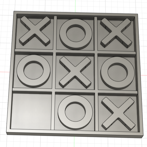 TIC TAC TOE set / TIC TAC TOE board 3D model