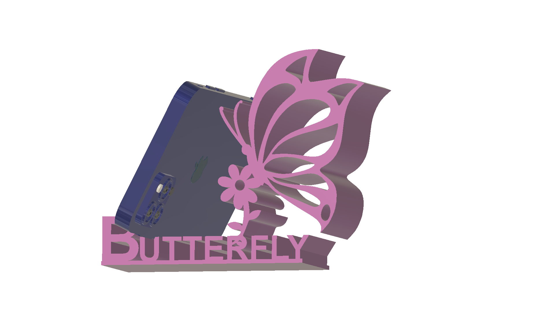 Butterfly_PS_H.png Download STL file Butterfly Shaped Phone Stand • Template to 3D print, 3dPrinted4u