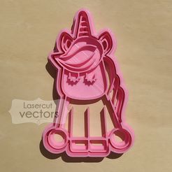 unicornio2b.jpg Archivo STL cortante Unicornio. Unicorn cookie cutter・Plan de impresión en 3D para descargar