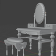 a2.png Винтажный туалетный столик в стиле барокко со стулом, разработанным на заказ