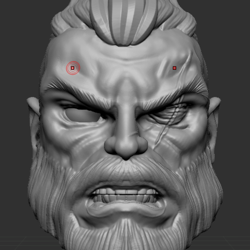 Custom Warrior Head 3D model