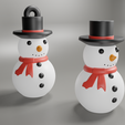 snow man 8R.png snow man christmas tree ornament