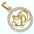 Mat-day-heo-541-01.jpg Pendentif cochon - N541 - Modèle d'impression 3D
