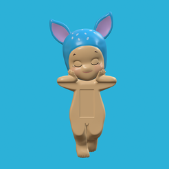 👶 Baby Angel Bunny Hippers・ STL File for 3D printing・Cults