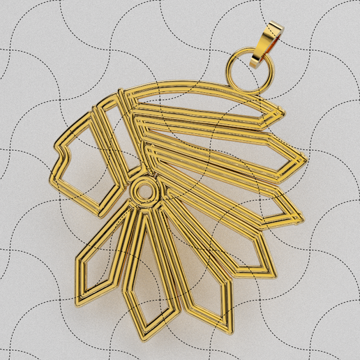 Fine Jewelry, Aboriginal Design Earring 3D model