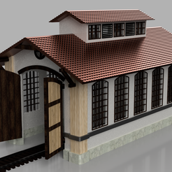 Remise_pour_locomotive_2019-Dec-02_08-08-02PM-000_CustomizedView11416239731.png STL file Discount for HO Locomotive・Model to download and 3D print