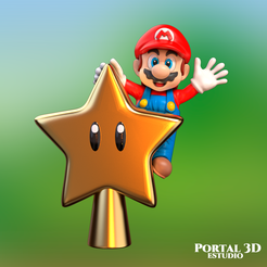 mario.png Fichier STL Étoile de Noël de Mario・Objet imprimable en 3D à télécharger, Portal_3D_Estudio