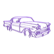 impala 1958 angle.stl Wall Silhouette: Chevrolet Set
