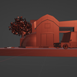 r7.png Woodish House: Rounded Kitchen, Tree, and Parked Car