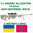 1:1 SNIPEX ALLIGATOR 14.5mm ANTI-MATERIEL RIFLE 2 METRES LONG! a Pe Snipex 短吻鳄 14.5 毫米反器材步枪道具 1:1