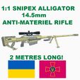 1:1 SNIPEX ALLIGATOR 14.5mm ANTI-MATERIEL RIFLE 2 METRES LONG! a Pe 1:1 Snipex Alligator 14.5mm Anti-Materiel Rifle Prop