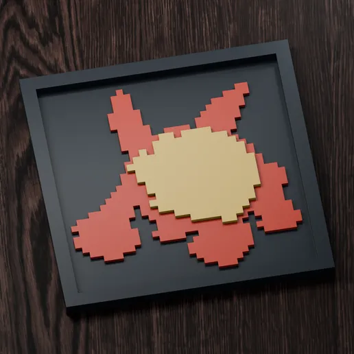 Darmanitan Line - Pokemon Silhouette Frame | Box sprite | STL