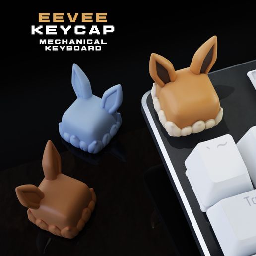 Eevee Pokemon - Keycap 3D mechanical keyboard - Eeveelutions 3D model