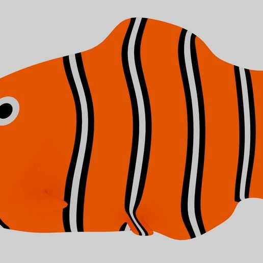 ClownFishView3.jpg Modèle 3D de poisson-clown mignon