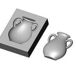 Mold-Half-urn-00.jpg STL file Simple urn relief and mold 3D print model・3D printable model to download