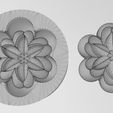 wf1.jpg Mold Lotus flower Florentine rosette onlay relief 3D print model