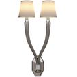 3ddd5.jpg Ruhlmann Art Deco Double Metal Wall Sconce lamp 3D model