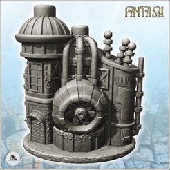 1-PREM.jpg STL file Steampunk house with tower and ion antennas (4) - Future Sci-Fi SF Post apocalyptic Tabletop Scifi Wargaming Planetary exploration RPG Terrain・3D printable design to download