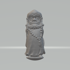 1.png Archivo STL Bodhidharma Chibi・Diseño para descargar y imprimir en 3D