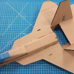 615e400e-ef72-49f0-9e79-53815a74359b.jpeg Laser Cut Cardboard RC Airplane F22 Raptor