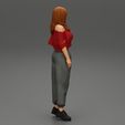Girl-0003.jpg Attractive Woman Wearing Off Shoulder sneakers and pants 3D Print Model