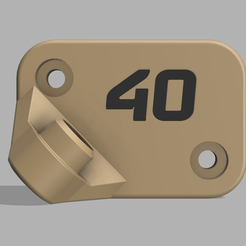 40.png 40 Cal - Pistol Bore Wall Mount - 3D printable